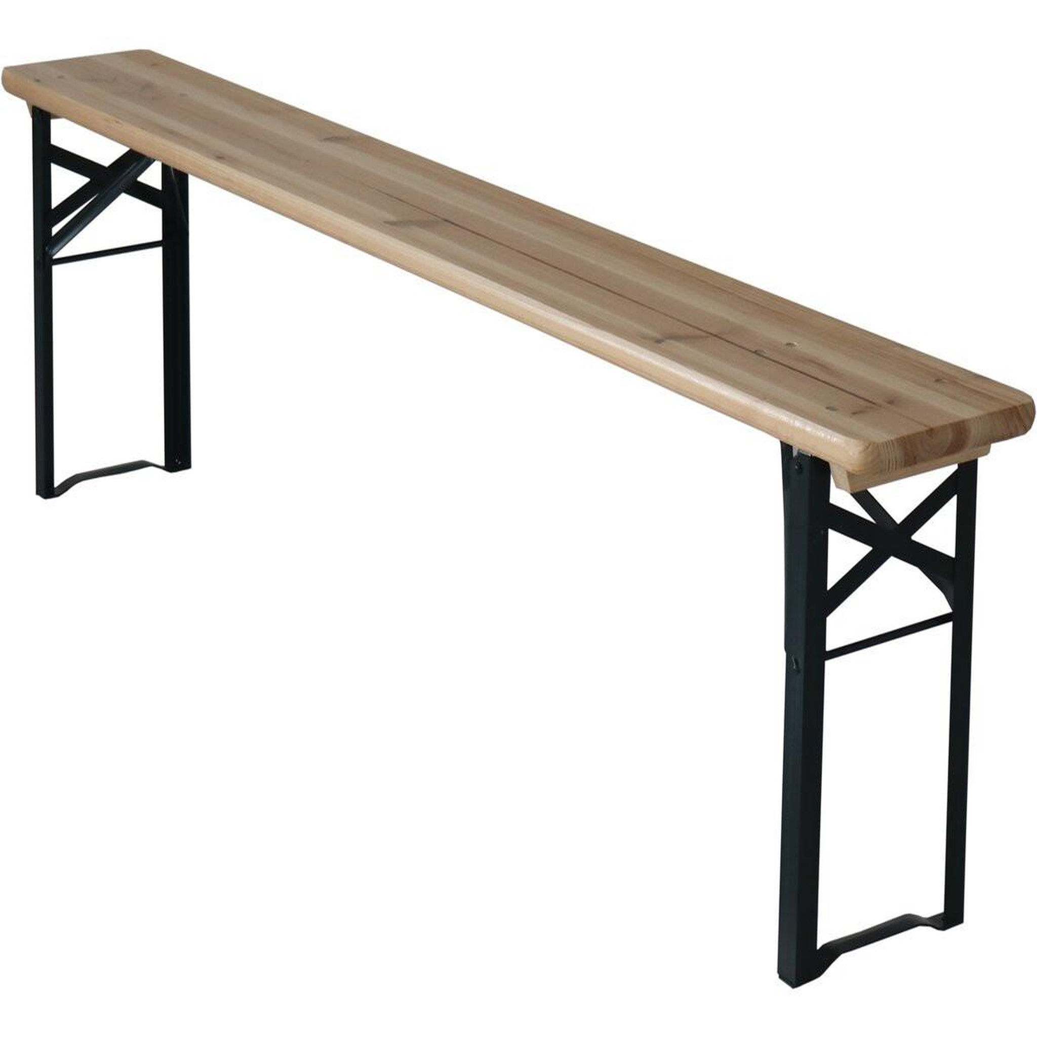 Voir la diapositive 4 : Habitat et Jardin Table de jardin brasserie pliante avec 2 bancs   lisbonne   - 176 x 46 x 75 cm -  marron