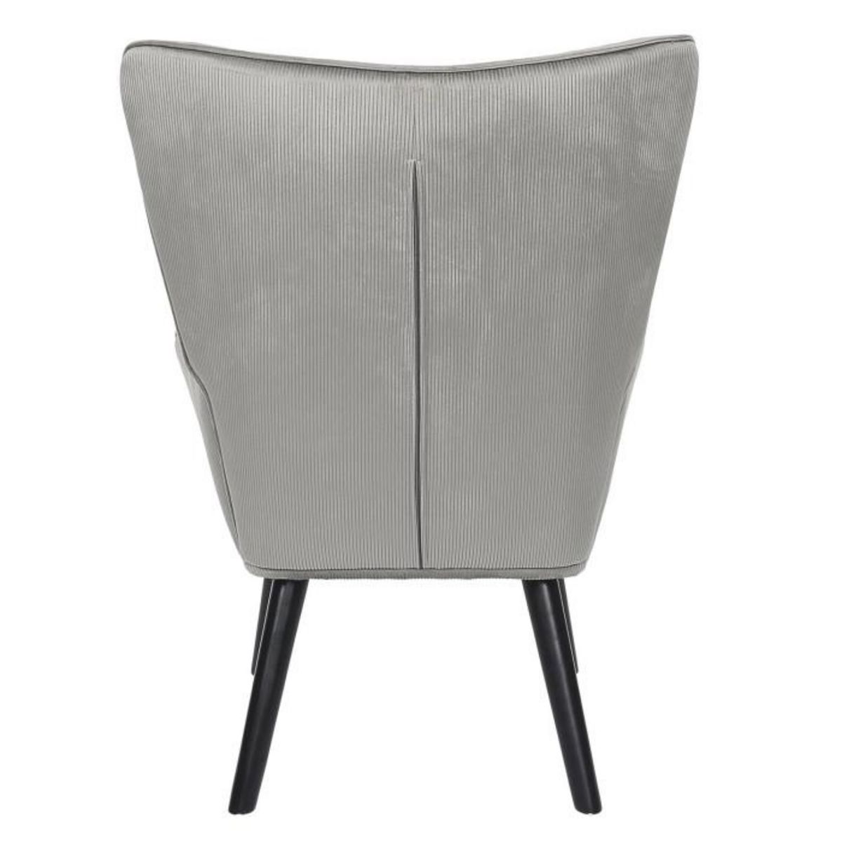 Paris Prix Fauteuil en Velours Côtelé  Giulia  96cm Gris