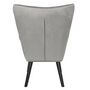 Voir la diapositive 4 : Paris Prix Fauteuil en Velours Côtelé  Giulia  96cm Gris