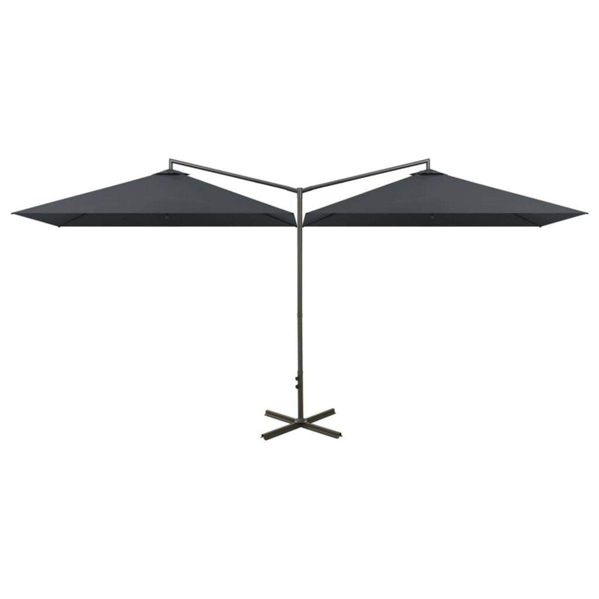 VIDAXL Parasol de jardin double avec mat en acier anthracite 600x300cm