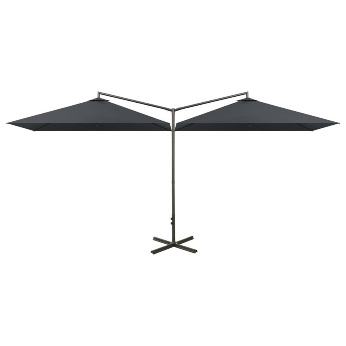 VIDAXL Parasol de jardin double avec mat en acier anthracite 600x300cm