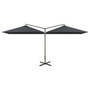 Voir la diapositive 2 : VIDAXL Parasol de jardin double avec mat en acier anthracite 600x300cm