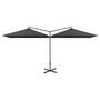 Voir la diapositive 2 : VIDAXL Parasol de jardin double avec mat en acier anthracite 600x300cm