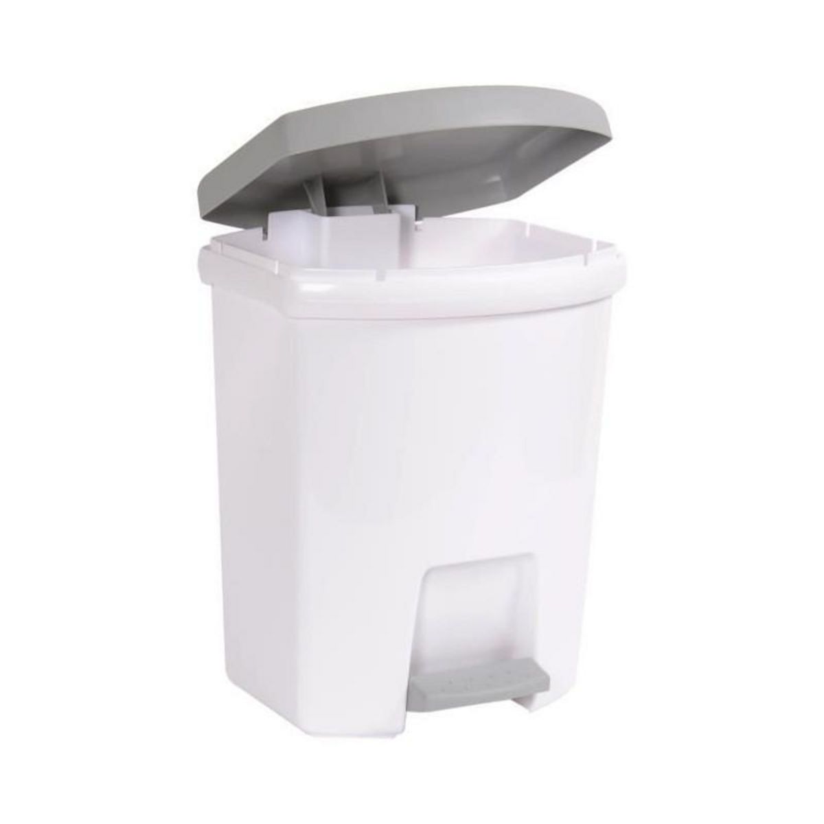 EDA PLASTIQUE EDA PLASTIQUE Poubelle a pedale 27L - Blanc et Gris Beton
