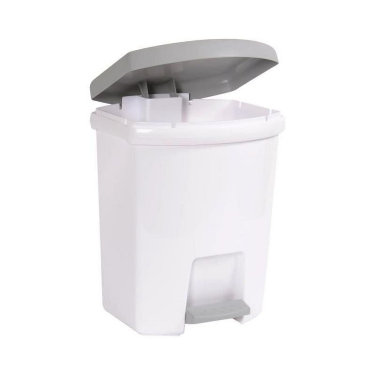 EDA PLASTIQUE EDA PLASTIQUE Poubelle a pedale 27L - Blanc et Gris Beton