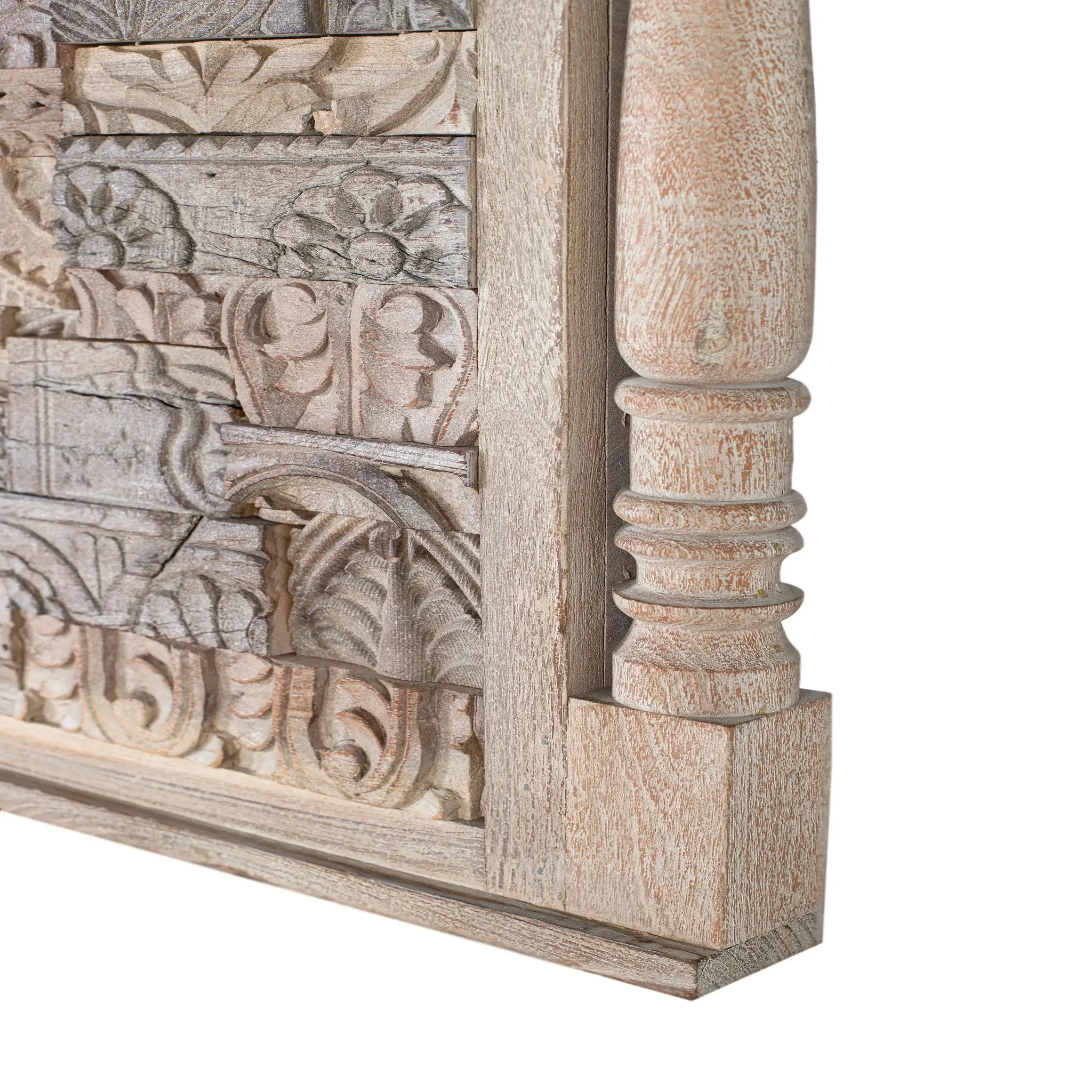 Voir la diapositive 5 : GINER Y COLOMER SL Tête de lit en bois de chêne récupéré 167cm style boho ethnique