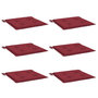 Voir la diapositive 3 : VIDAXL Coussins de chaise de jardin lot de 6 rouge bordeaux 40x40x4 cm