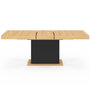 Voir la diapositive 3 : ID MARKET Table à manger extensible rectangle EDEN 6-10 personnes bois et noir 160-200 cm