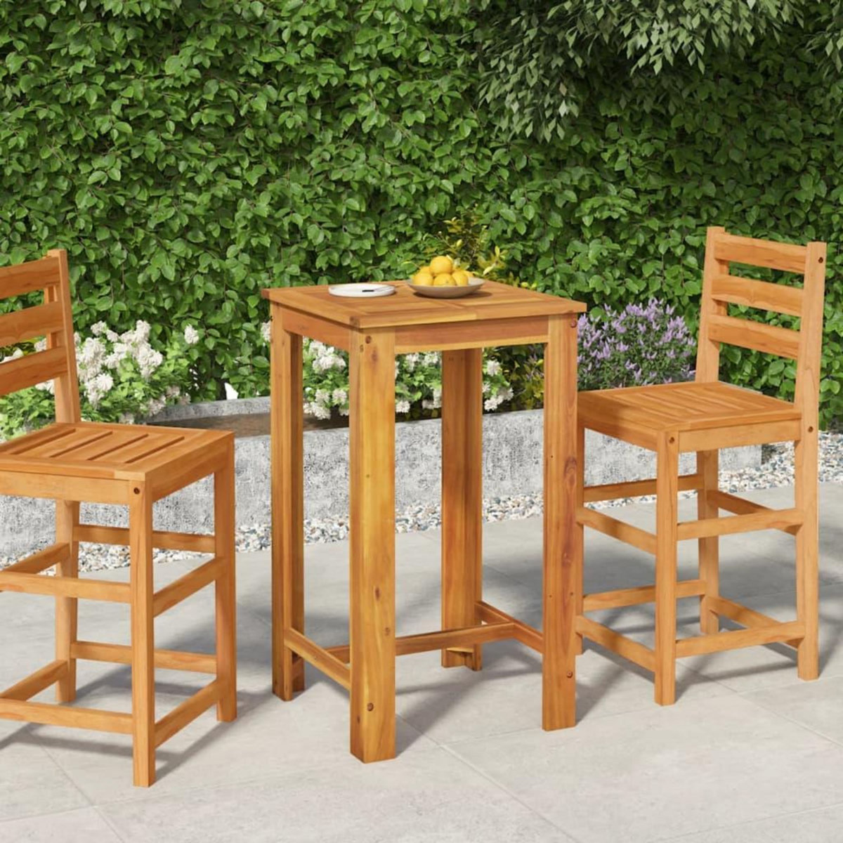 VIDAXL Table de bar de jardin 60x60x105 cm Bois d'acacia solide