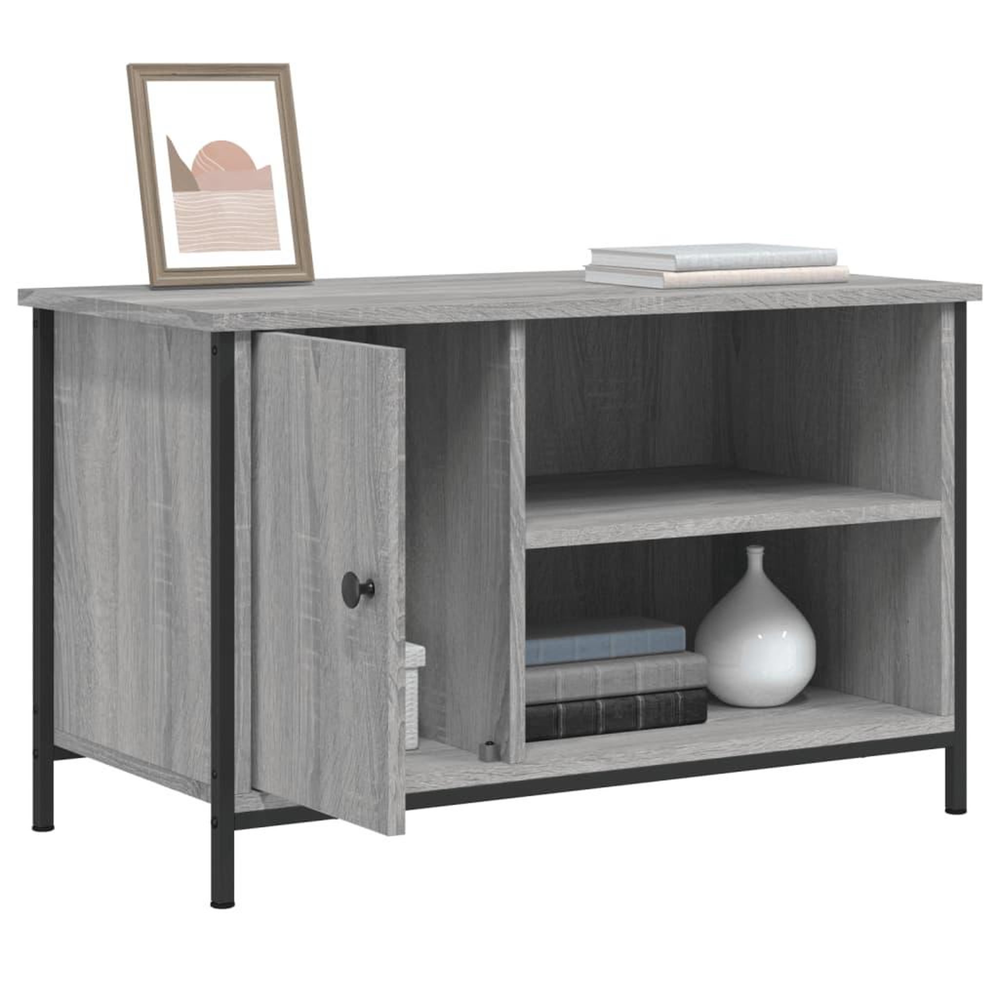 Voir la diapositive 4 : VIDAXL Meuble TV Sonoma gris 80x40x50 cm Bois d'ingenierie