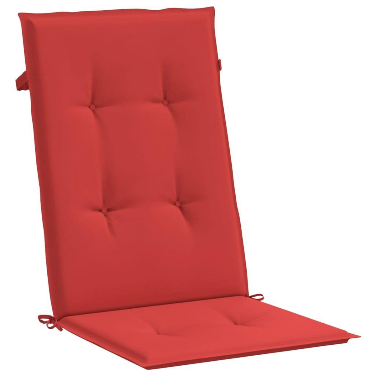 VIDAXL Coussins de chaise de jardin dossier haut lot de 6 rouge tissu