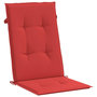 Voir la diapositive 5 : VIDAXL Coussins de chaise de jardin dossier haut lot de 6 rouge tissu