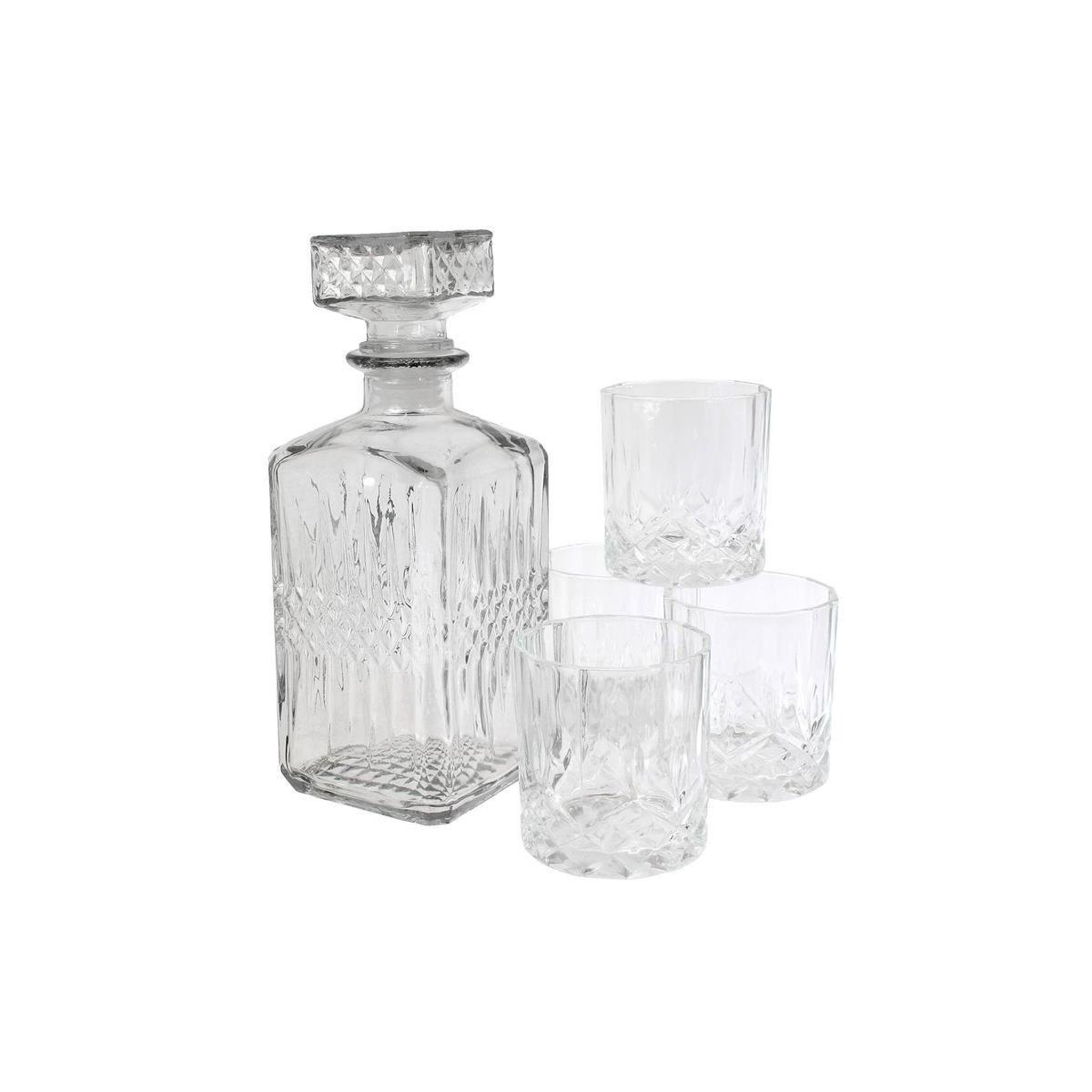 COOK CONCEPT Coffret bouteille & verres  whisky  24cm transparent