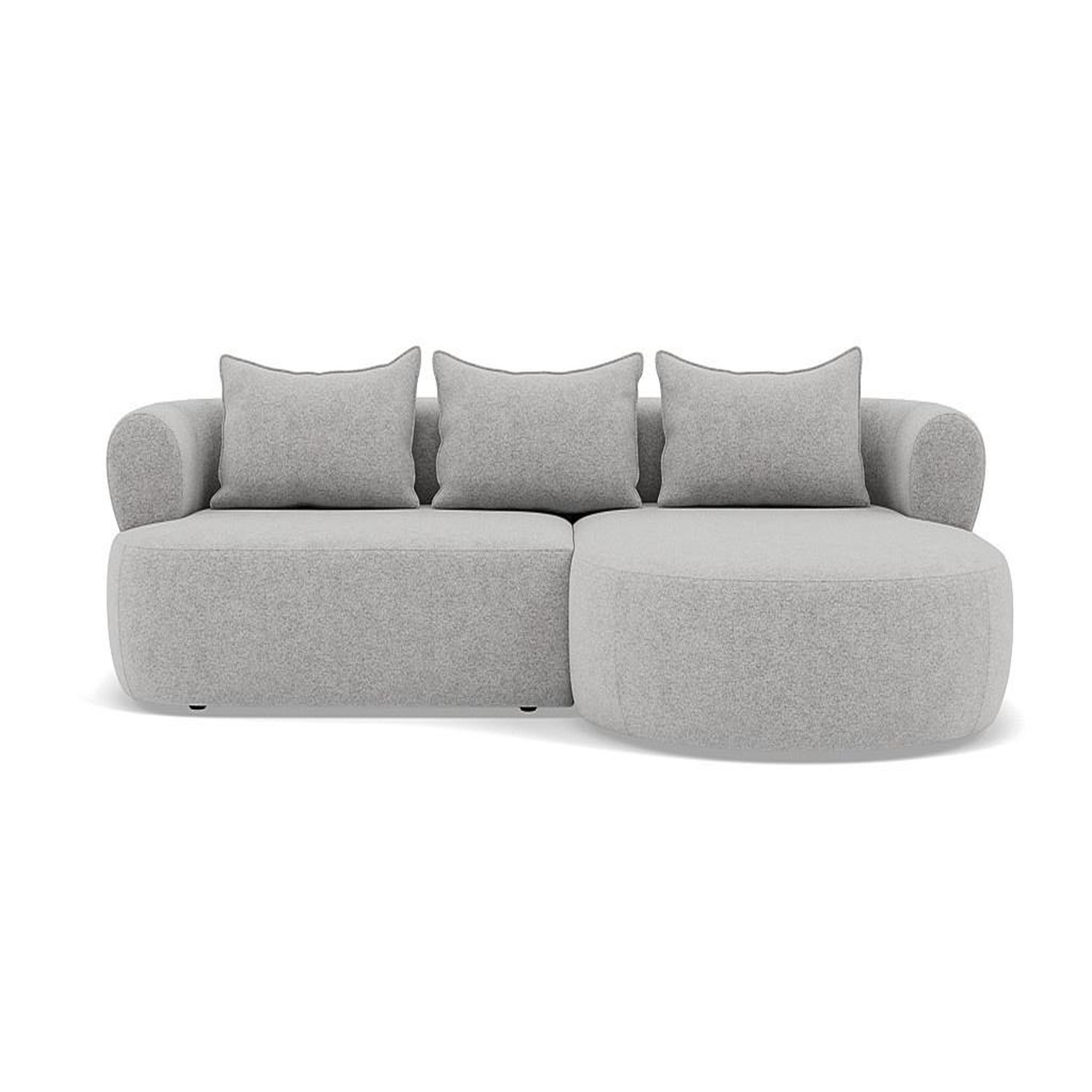 Voir la diapositive 1 : BEST MOBILIER Angela - canapé d'angle droit 4 places en velours texturé