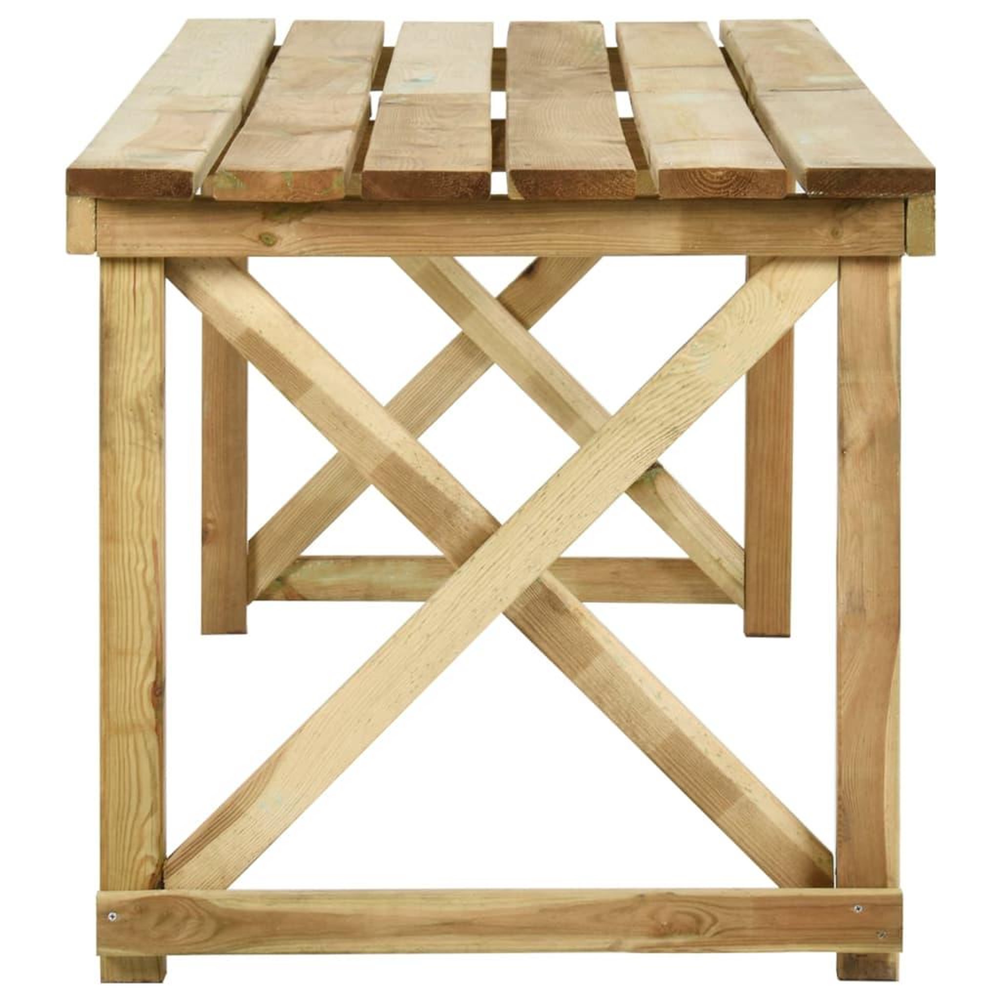 Voir la diapositive 3 : VIDAXL Table de jardin 200x79x75 cm Bois de pin impregne