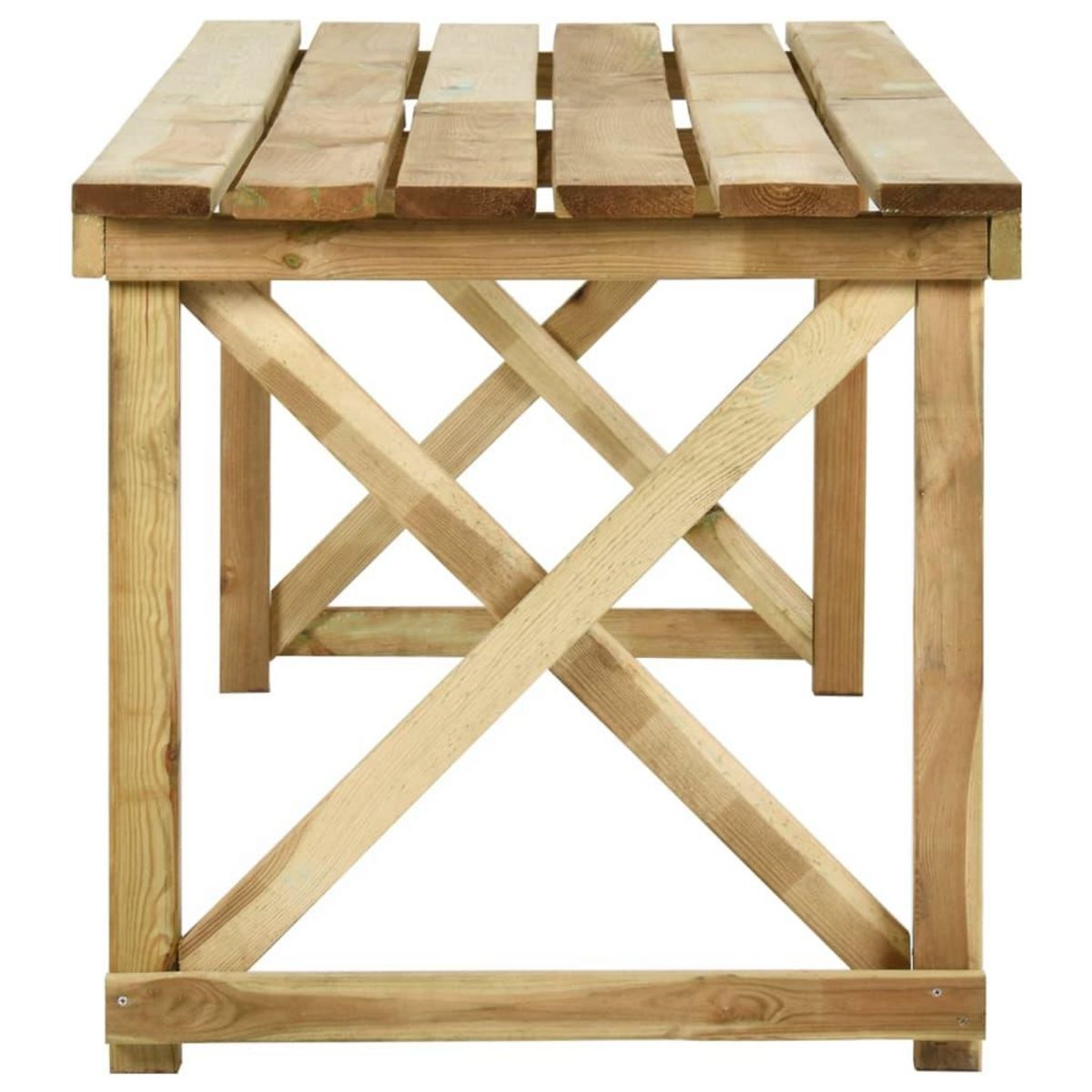 VIDAXL Table de jardin 200x79x75 cm Bois de pin impregne
