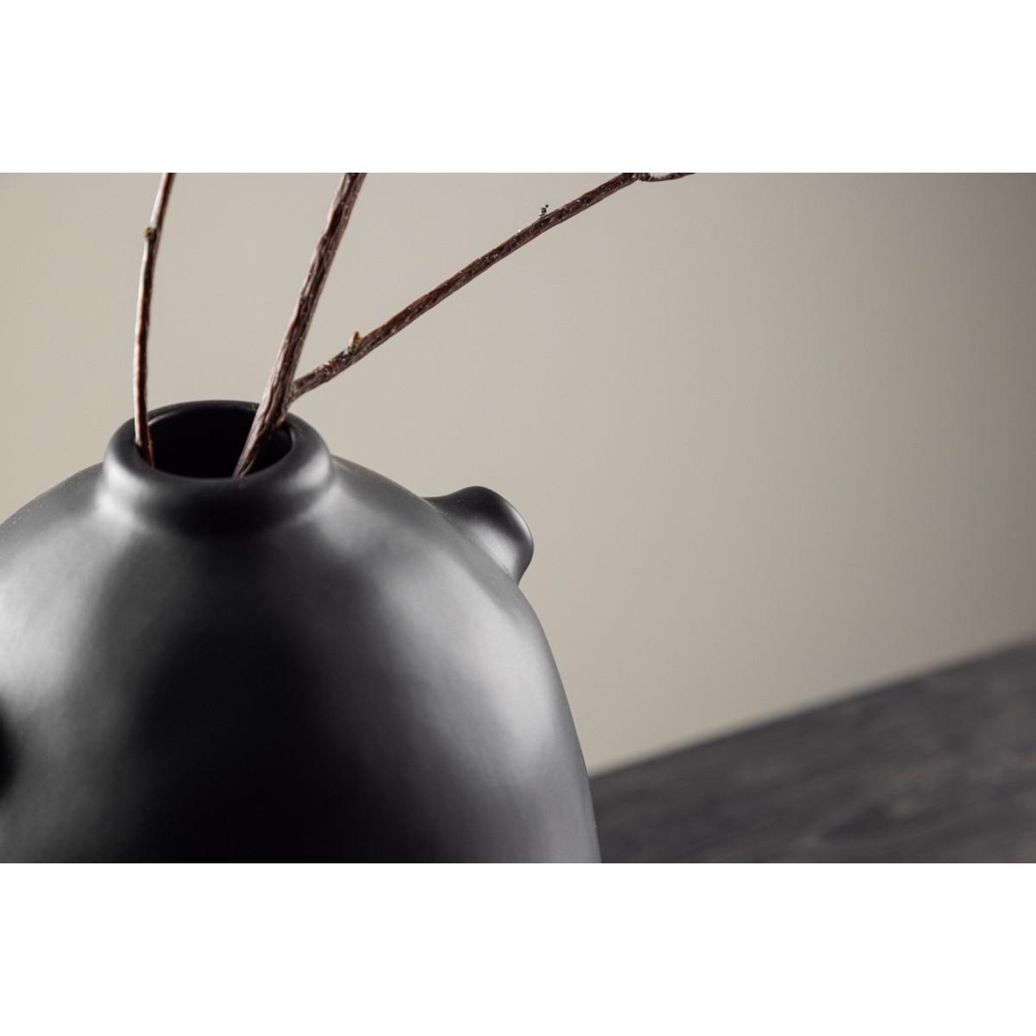 Voir la diapositive 5 : Paris Prix Vase déco en céramique  madi  28cm noir