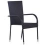 Voir la diapositive 4 : VIDAXL Ensemble a manger de jardin 7 pcs Resine tressee Noir