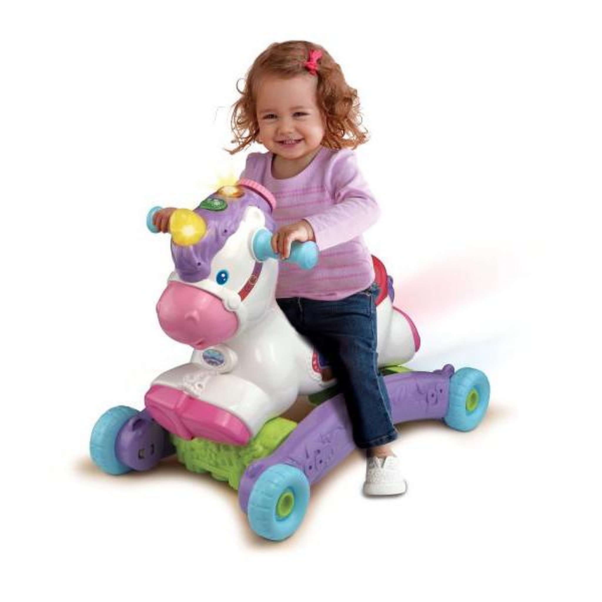 Voir la diapositive 5 : VTECH BABY Porteur Trotteur  a Bascule - VTECH BABY - Cléo Ma Licorne Basculo 2en1 - Parlant et Lumineux - Rose