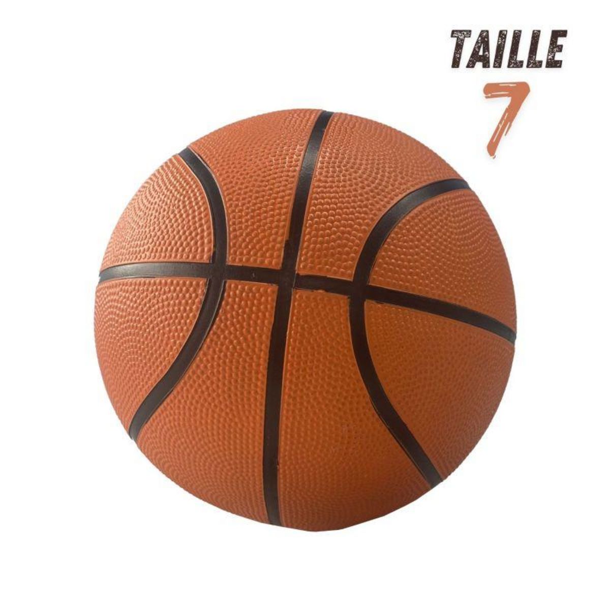 BUMBER Ballon de basket orange Ø24,5cm - taille 7 + Pompe de gonflage