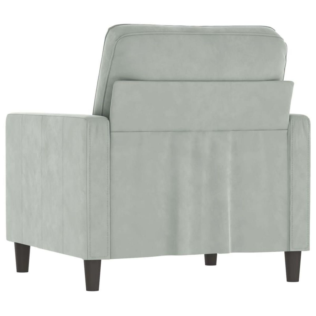 VIDAXL Fauteuil Gris clair 60 cm Velours