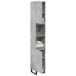 VIDAXL Armoire de salle de bain gris beton 30x30x190 cm