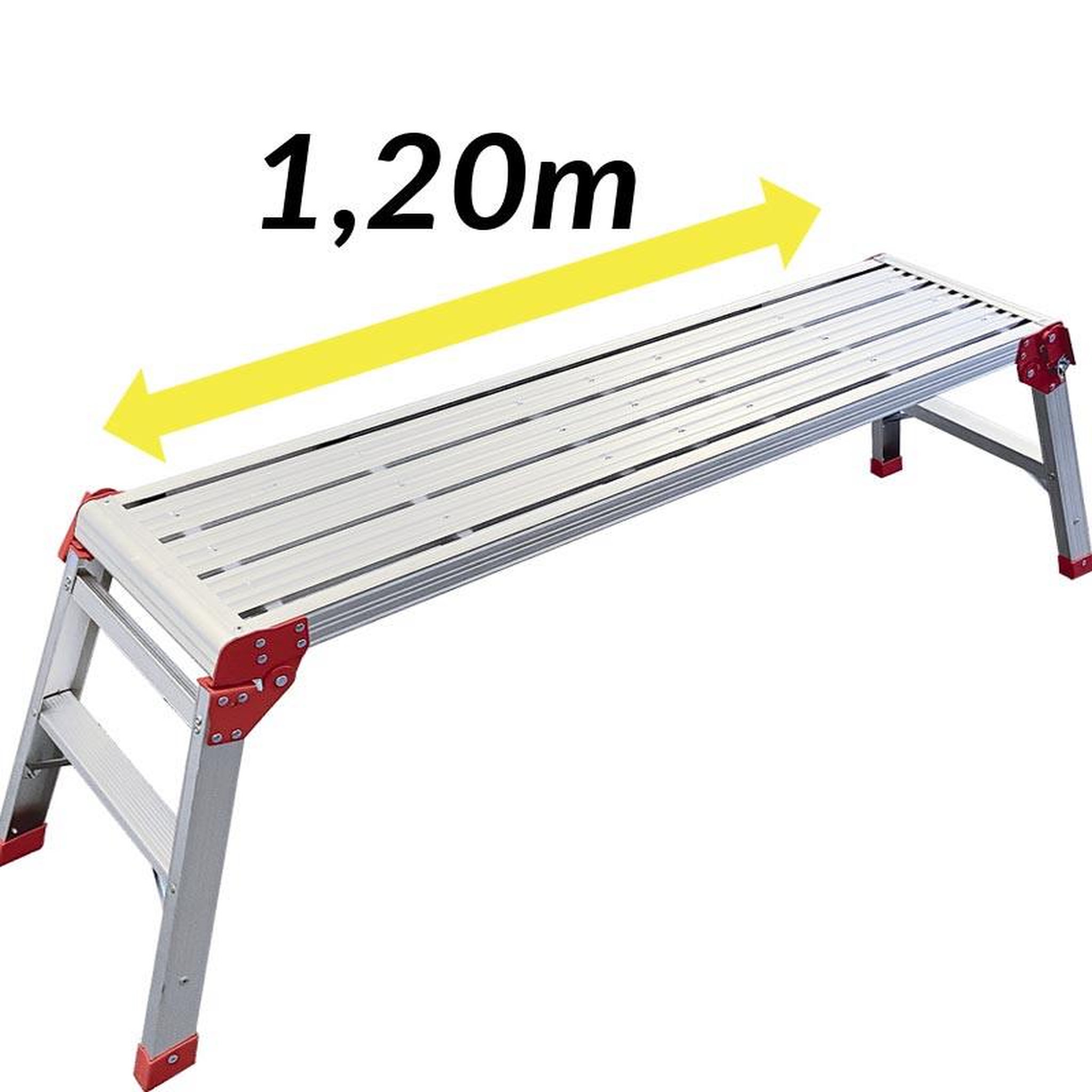 Voir la diapositive 5 : HAILO Plateforme de travail 1m20 pliante en aluminium hailo pl120