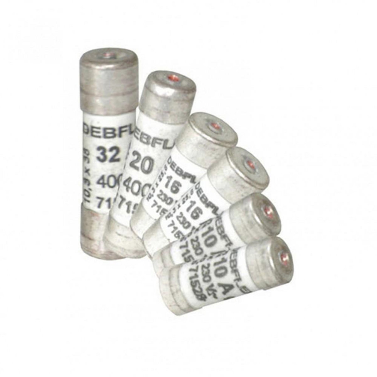CENTRALE BRICO Lot de 6 fusibles céramique 10/16/20/32 A