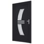 Voir la diapositive 3 : VIDAXL Porte d'entree anthracite 98x208 cm PVC