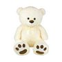Voir la diapositive 2 : JEMINI Ours Creme en Peluche avec Noeud +/- 100 cm - PLANET PLUCH - Grand ours creme de 1 metre, irrésistiblement doux.