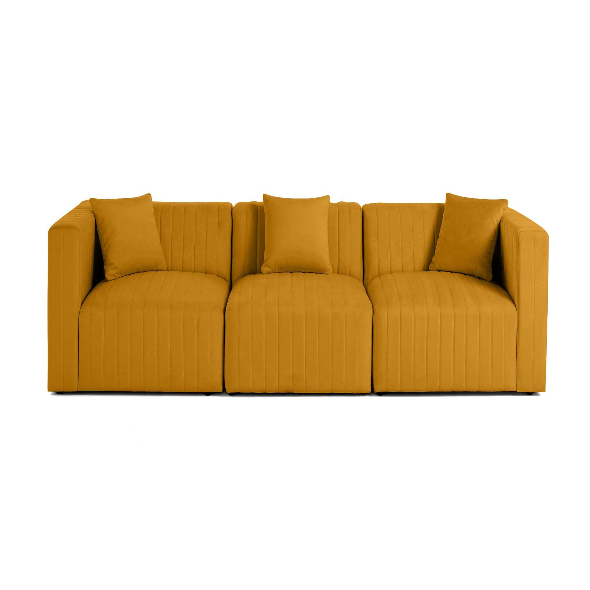 Voir la diapositive 1 : BEST MOBILIER Nova - canapé modulable 3 places - en velours