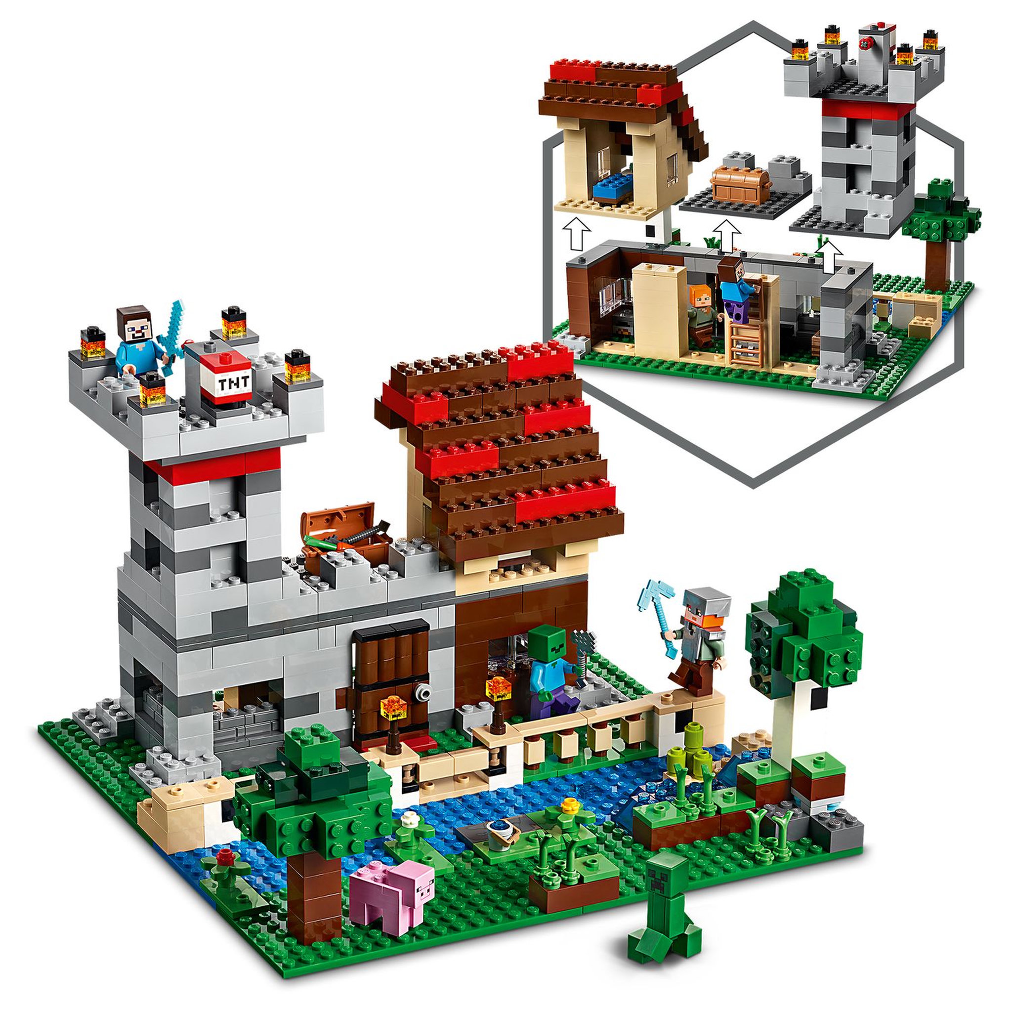 Voir la diapositive 3 : LEGO Minecraft 21161 - La boîte de construction 3.0