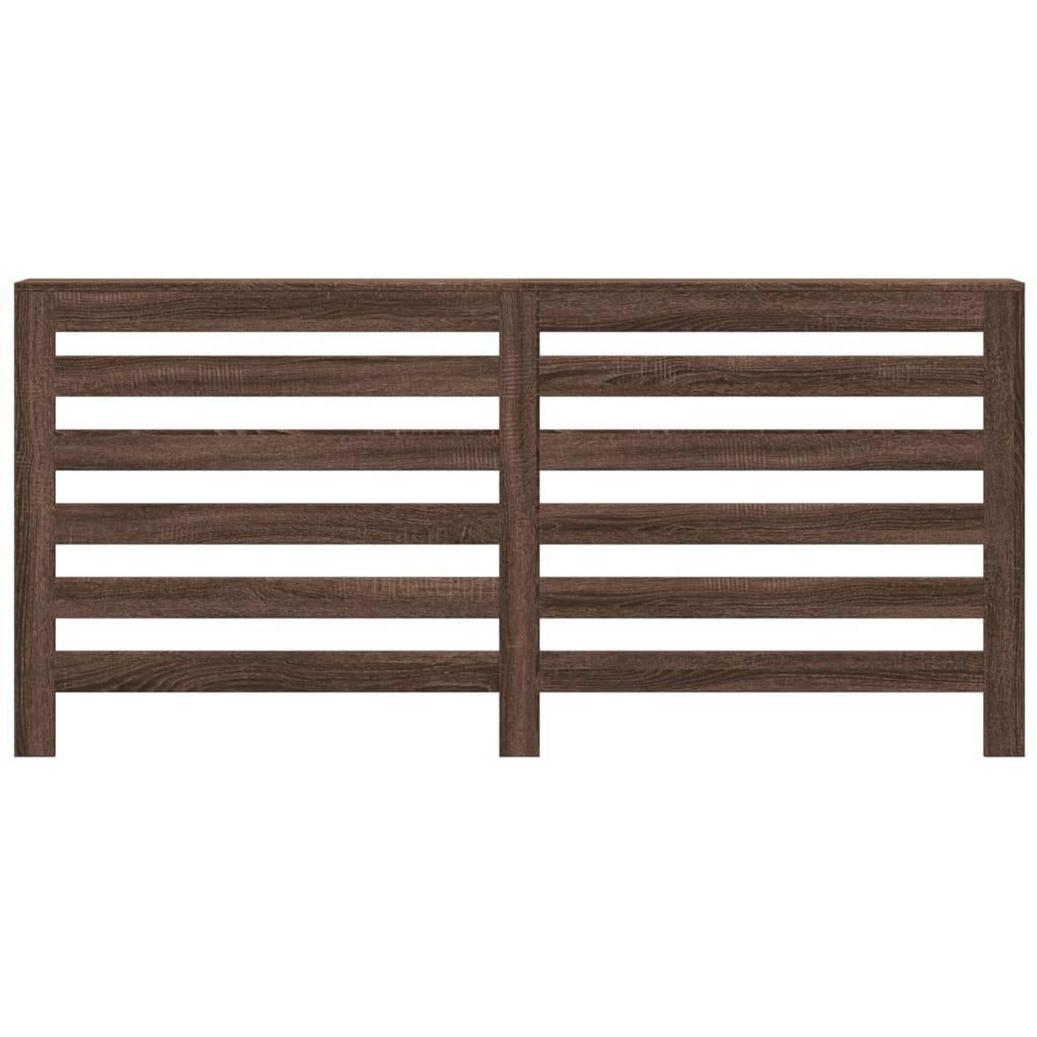 Voir la diapositive 3 : VIDAXL Cache-radiateur chene marron 175x20x82 cm bois d'ingenierie