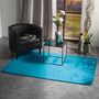 Voir la diapositive 4 : Paris Prix Tapis Uni en Flanelle  Flanou  120x170cm Bleu