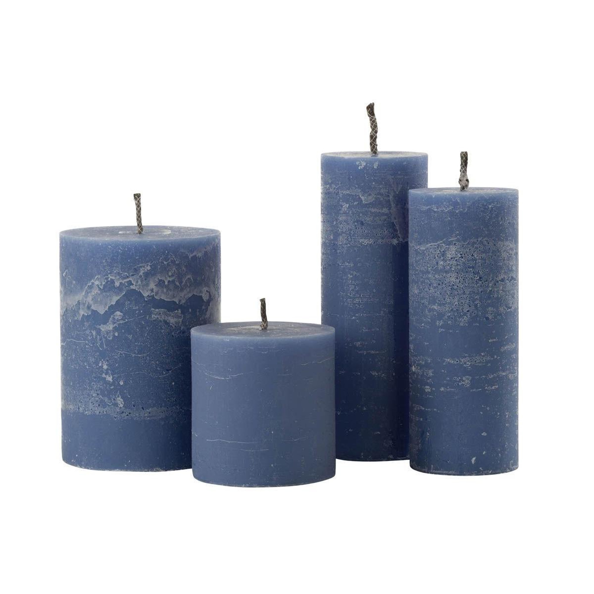 Voir la diapositive 2 : J-LINE Bougie pilier extérieur  odessa  28cm bleu
