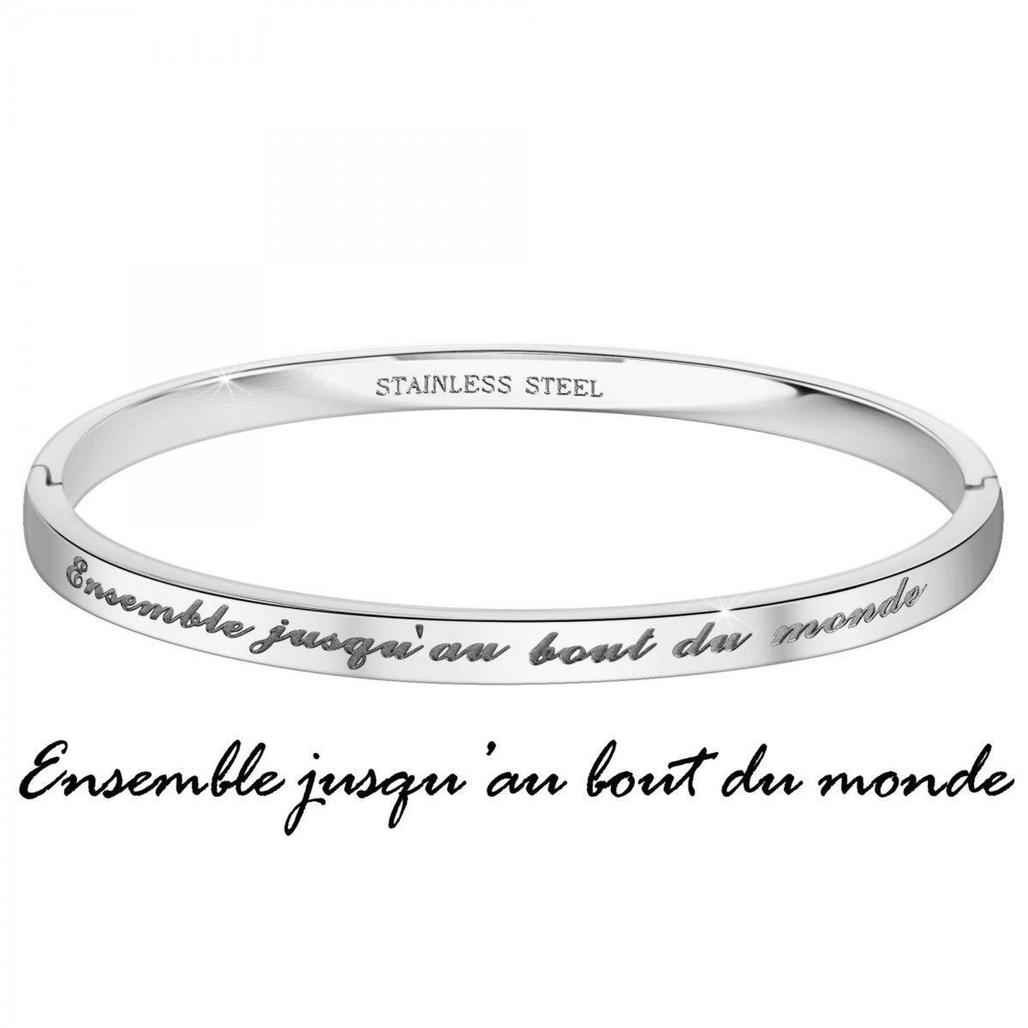 Voir la diapositive 3 : SC CRYSTAL Ensemble jusqu'au bout du monde - Bracelet SC Crystal en Acier Rhodié argenté