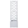 Voir la diapositive 3 : VIDAXL Lit sureleve de jardin et treillis et systeme d'arrosage Blanc