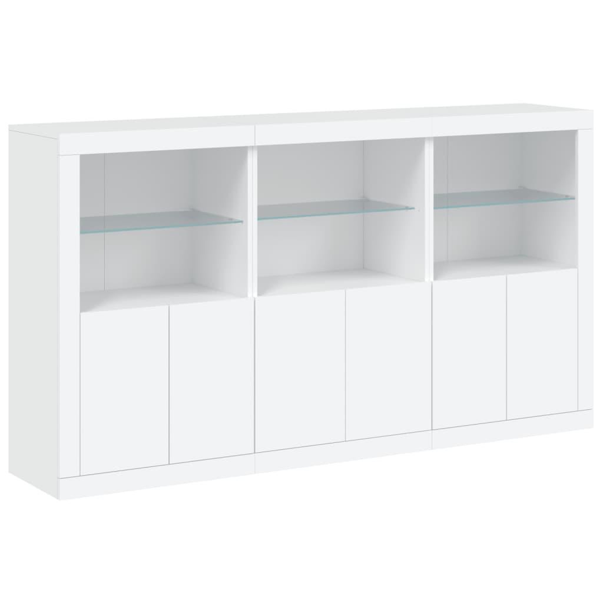 Voir la diapositive 3 : VIDAXL Buffet avec lumieres LED blanc 181,5x37x100 cm