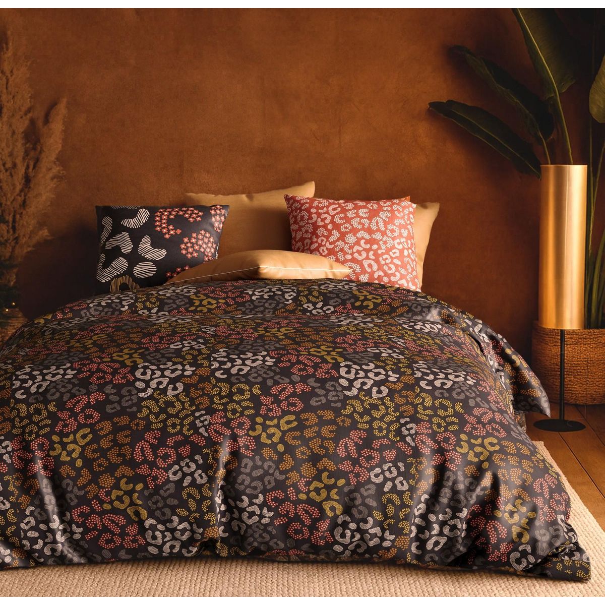 Les Ateliers du Linge Parure de housse de couette 100% coton 57fils onalia