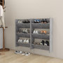 Voir la diapositive 1 : VIDAXL Armoires a chaussures murales 2 pcs Gris beton 60x18x90 cm