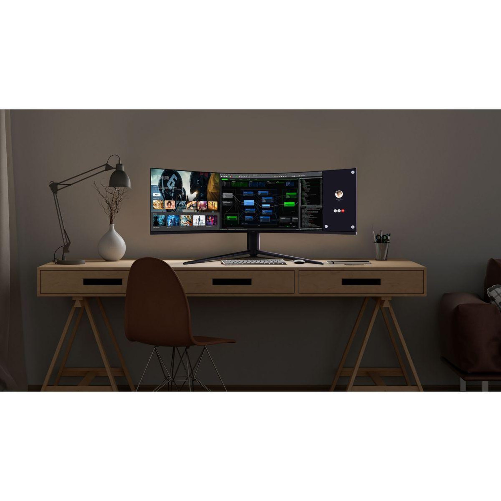 Voir la diapositive 5 : TCL Ecran pc gamer 57r94 57  incurvé 1000r duhd 120hz va miniled hdr 1000 amd freesync