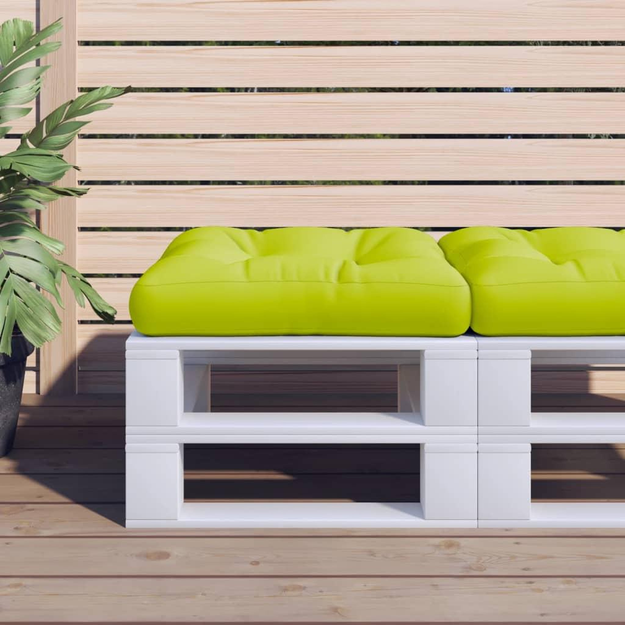 VIDAXL Coussin de palette vert vif tissu