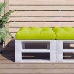 VIDAXL Coussin de palette vert vif tissu