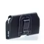 amahousse Etui ceinture pour Samsung Galaxy S7 en véritable cuir noir clip métal
