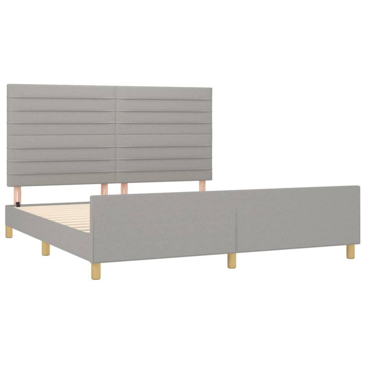 VIDAXL Cadre de lit sans matelas gris clair 160x200 cm tissu