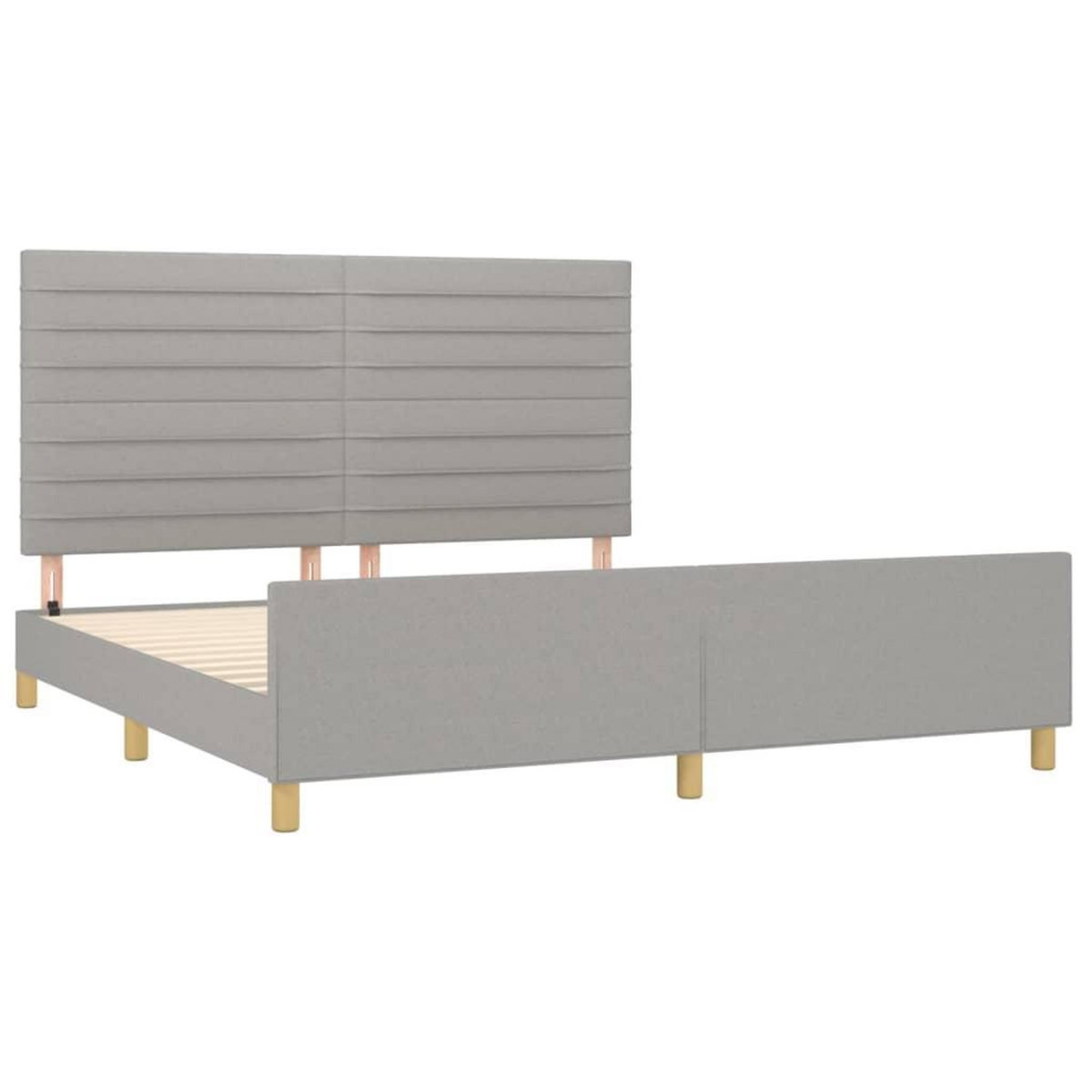 VIDAXL Cadre de lit sans matelas gris clair 160x200 cm tissu
