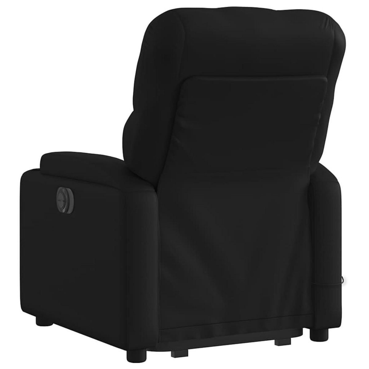 VIDAXL Fauteuil inclinable de massage electrique noir similicuir