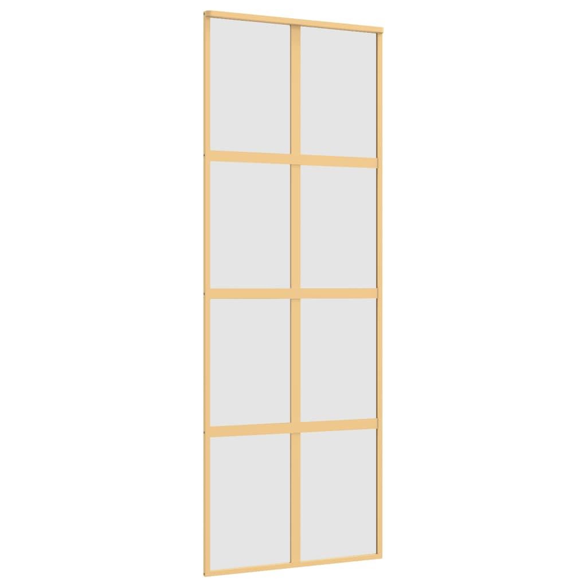 Voir la diapositive 2 : VIDAXL Porte coulissante dore 76x205 cm verre ESG depoli et aluminium
