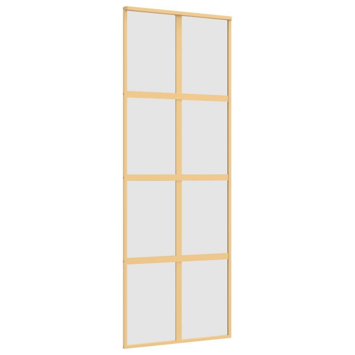 VIDAXL Porte coulissante dore 76x205 cm verre ESG depoli et aluminium
