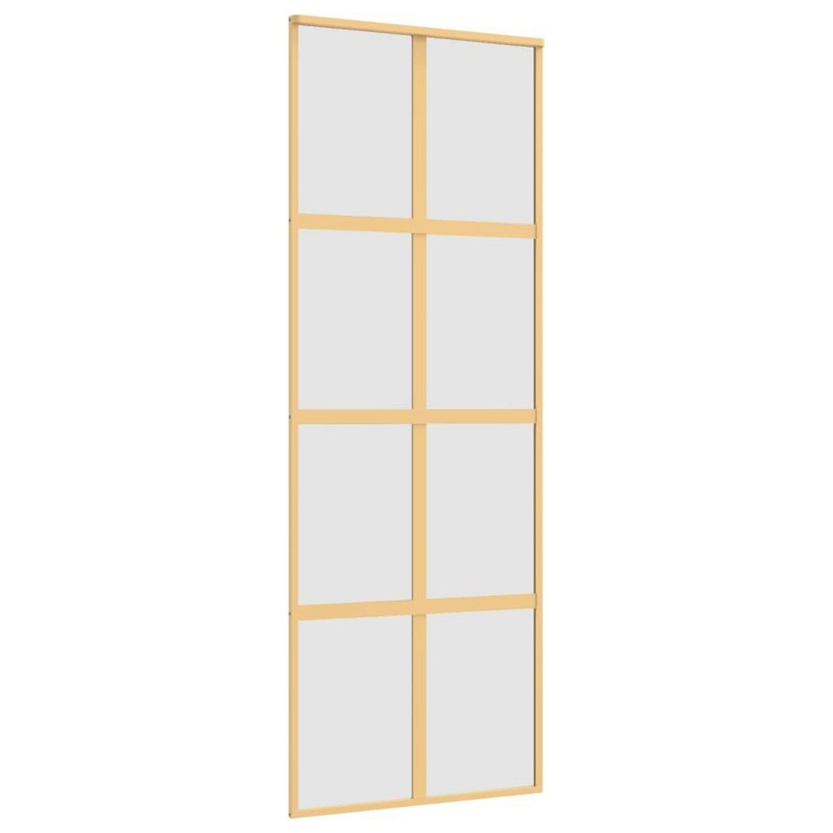 VIDAXL Porte coulissante dore 76x205 cm verre ESG depoli et aluminium